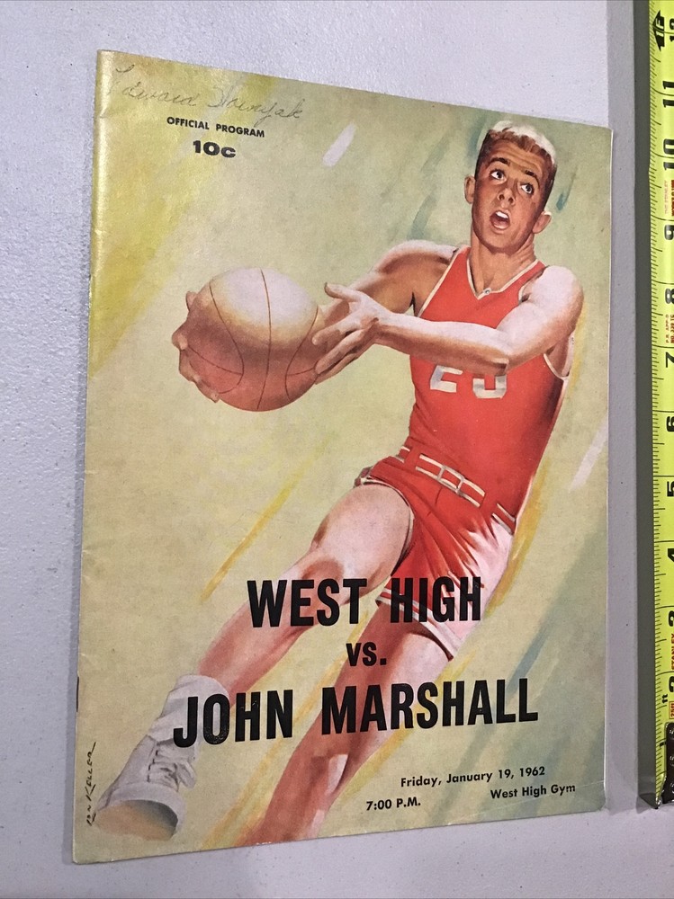 1962 West High School vs John Marshall Basketball Program High School