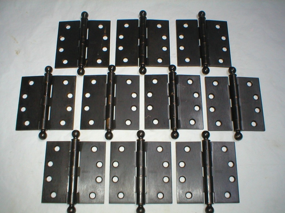 Vintage Stanley Ball Tipped 4" Hinge Pair