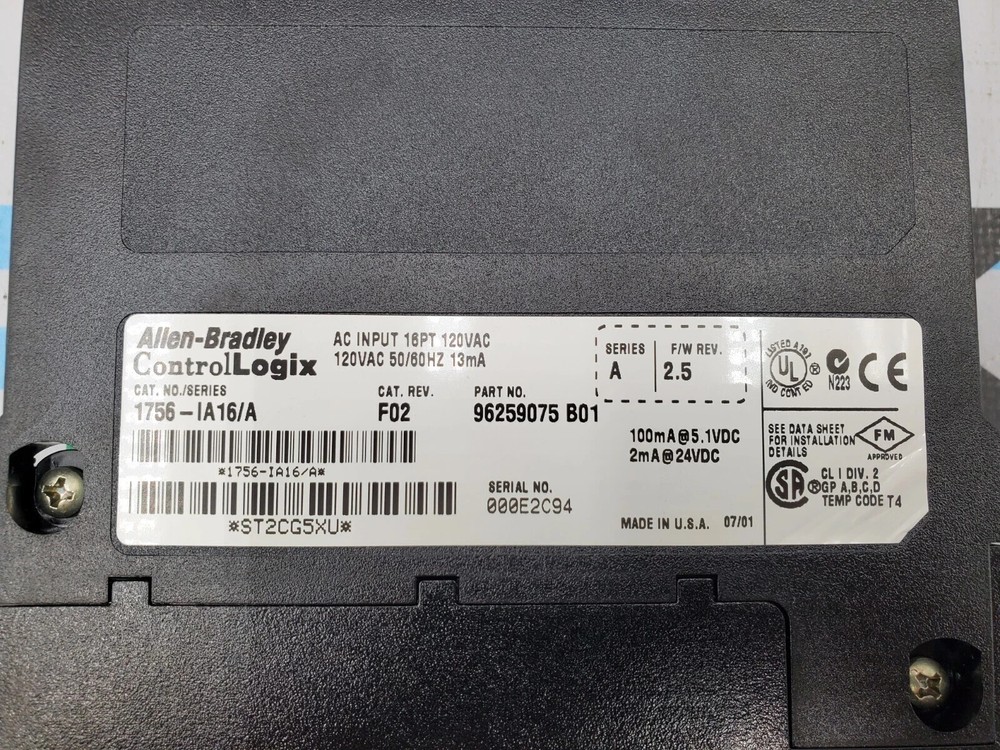 Allen Bradley 1756-IA16 ControlLogix 16 Point Input Module
