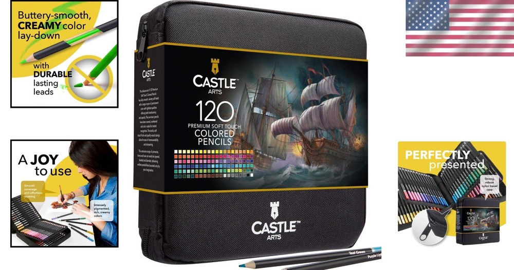 Professional Colored Pencils Kit - 120 Count