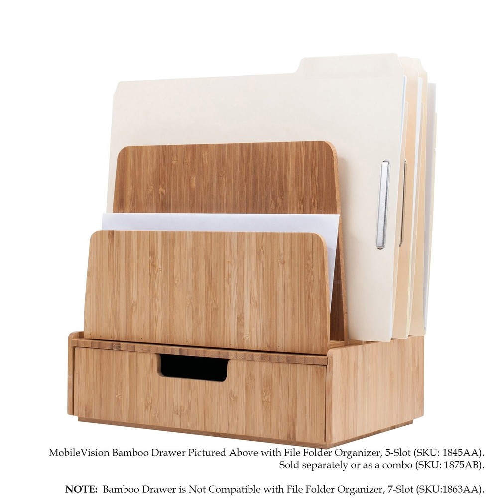 Bamboo Drawer, Stackable Storage Solution for office products pens, pencils, ...