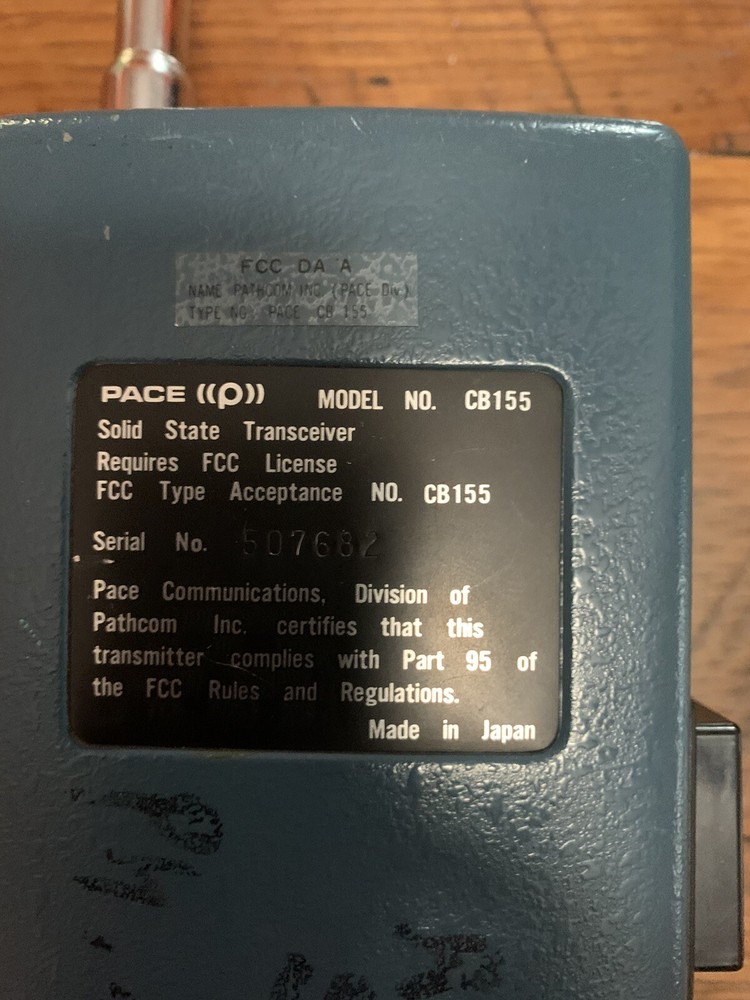 Pace P Model CB155 Transmitter Field Strength Meter SWR CB HAM Radio