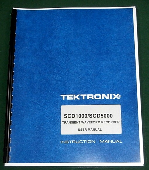 Tektronix SCD1000/SCD5000 User Manual: Comb Bound & Protective Covers