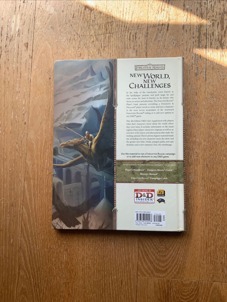 Forgotten Realms Player's Guide - D&D - Dungeons Dragons - Hardback