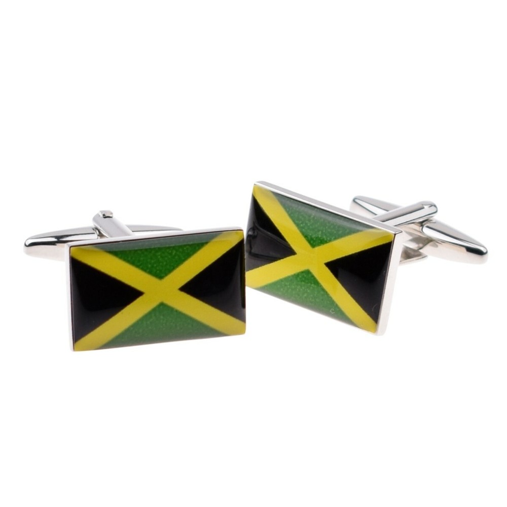 High Quality Jamaica Flag Cufflinks