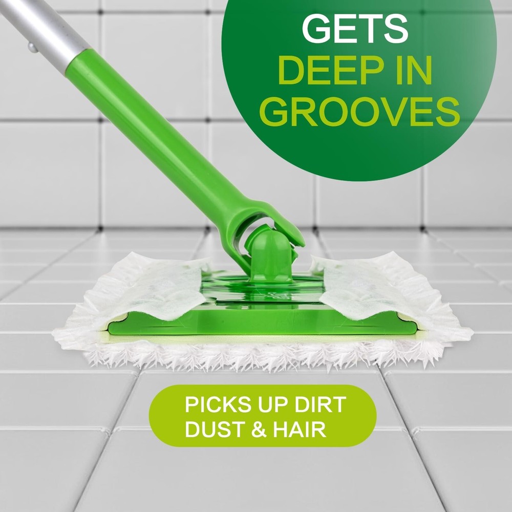 Heavy Duty Dry Sweeping Cloths for Swiffer Sweeper Mop, Microfiber Duster Mop...
