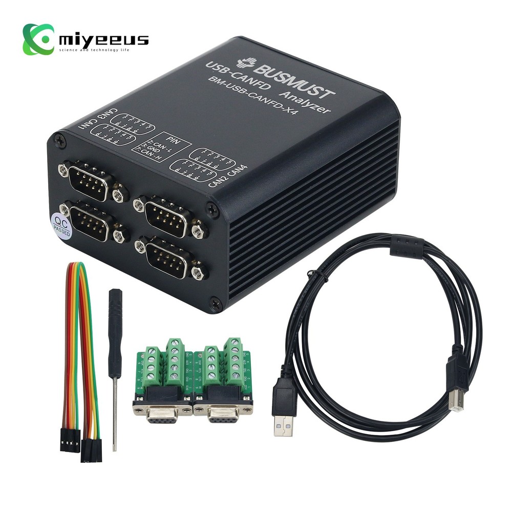 Four-channel CAN Analyzer 4CH CANFD Analyzer USB to CANFD Busmaster Upper PC