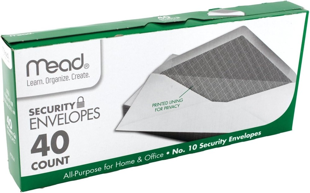 Windowless White Envelopes, 4-1/8" x 9-1/2", 40 Count - Secure Mailing Solution
