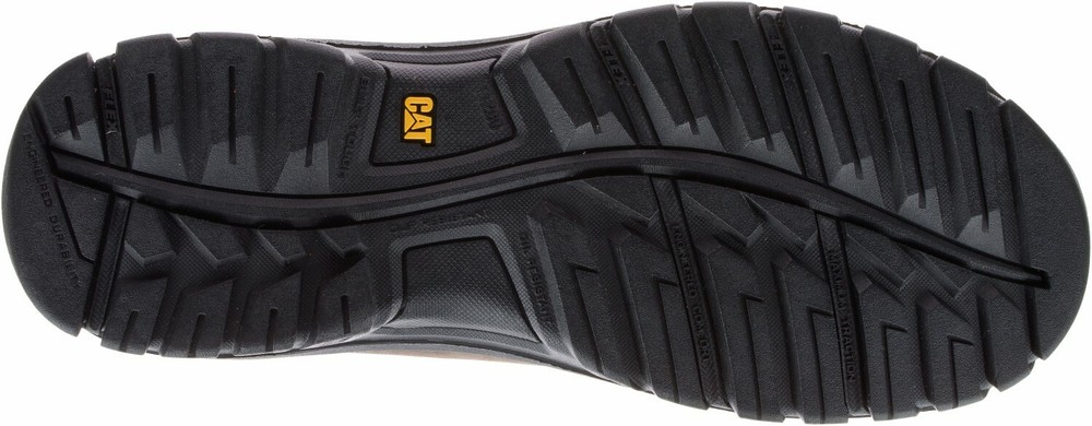 Men's Caterpillar Outline Work Boot Soft Toe Seal Brown P74087