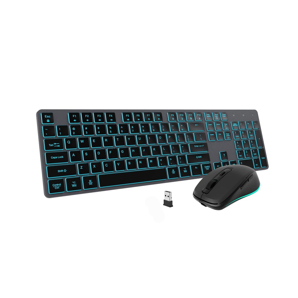 POWZAN Backlit Wireless Keyboard and Mouse RF425S(keyboard+mouse combo)