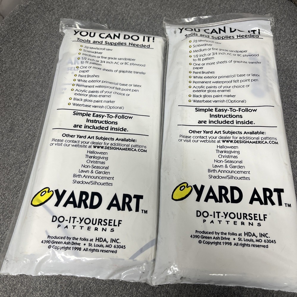 (2) Yard Art Do It Yourself Patterns