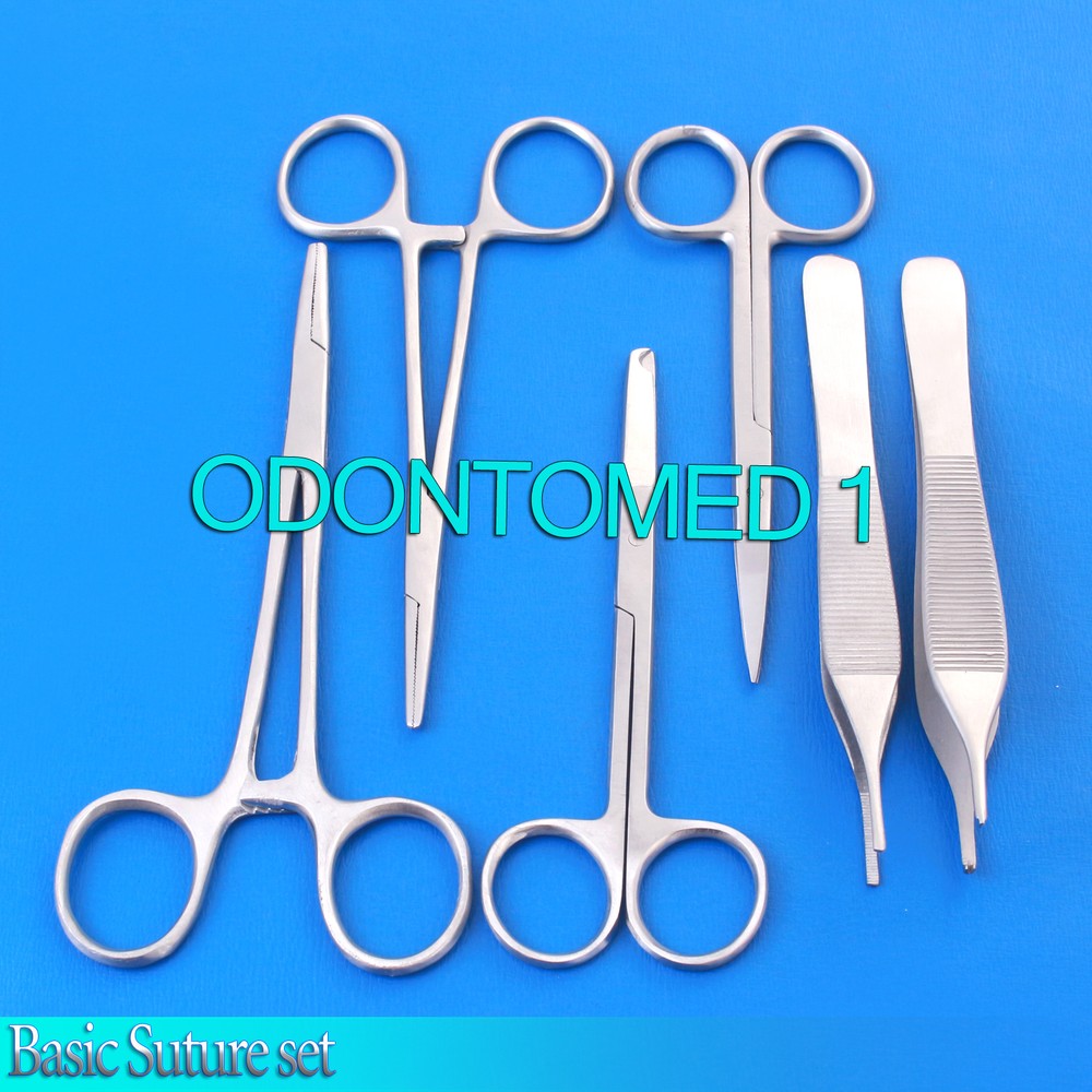 Basic Suture set, Adson,Suture,Iris Scissors,Needle Holder 5",Forceps 5" DS-699