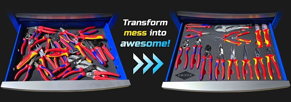 GEARWRENCH DARK shadow foam tool tray insert storage organizer toolbox kit set