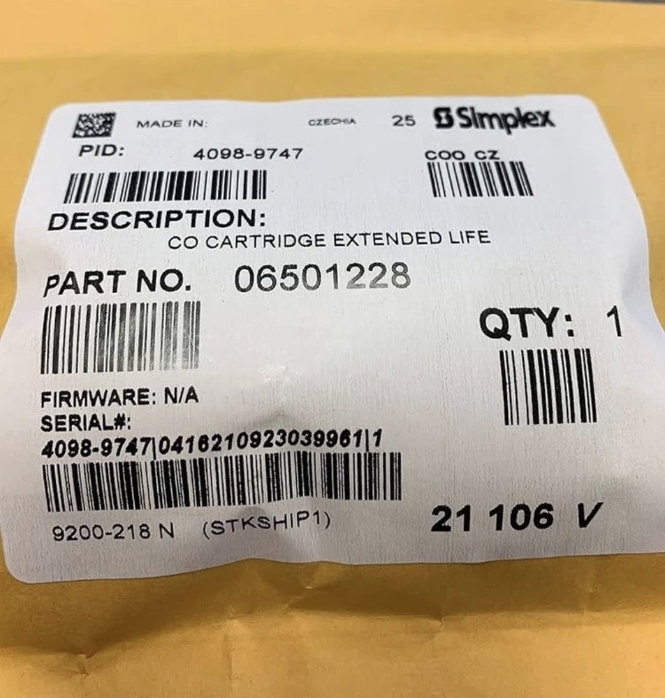 Simplex 4098-9747 CO Replacement Cartridge (CORC) - Same Day Shipping (SEALED)