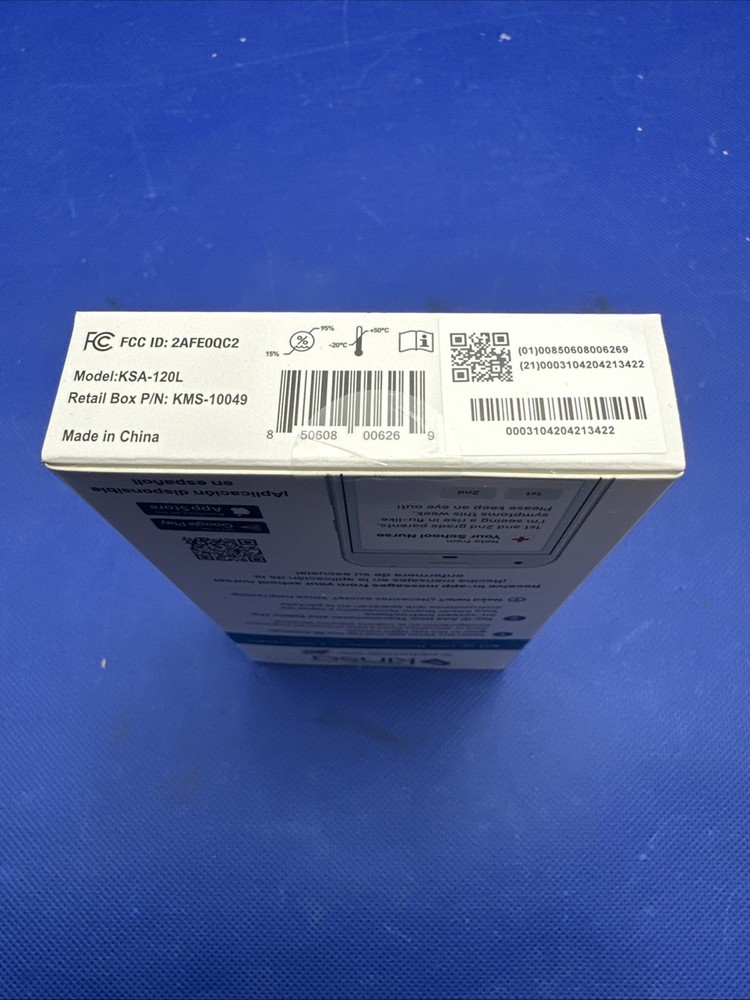 NEW Kinsa KSA-120L QuickCare Smart Digital Thermometer - Blue