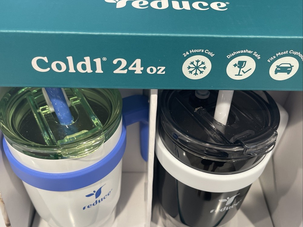REDUCE-Cold1 , 24oz -Black & White 2-pack Tumblers.