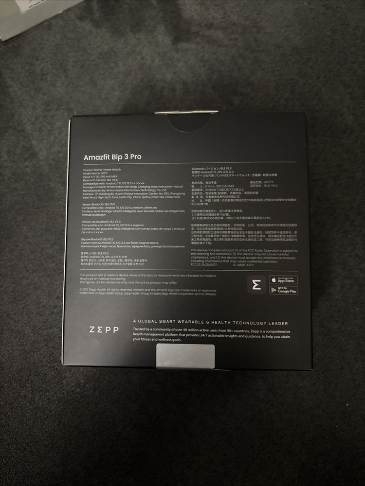 Amazfit Bip 3 Pro A2171 Smartwatch, Cream