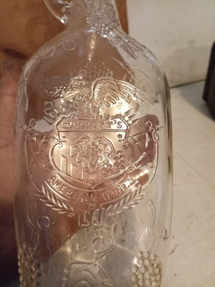 Vintage Decorative Garrett Wine Bottle Tall Quart