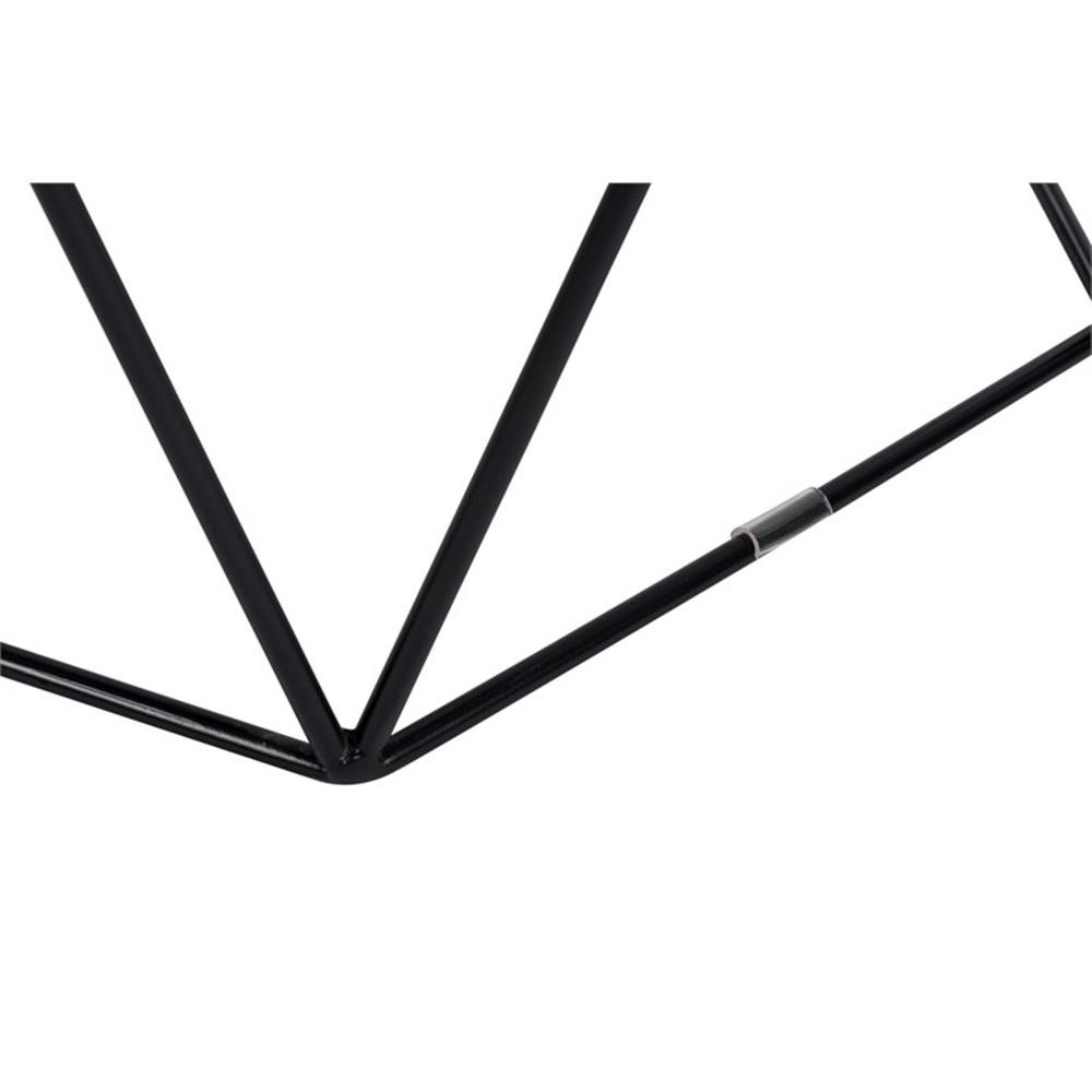 Pemberly Row Modern Element Geometric Side Table in Midnight Black