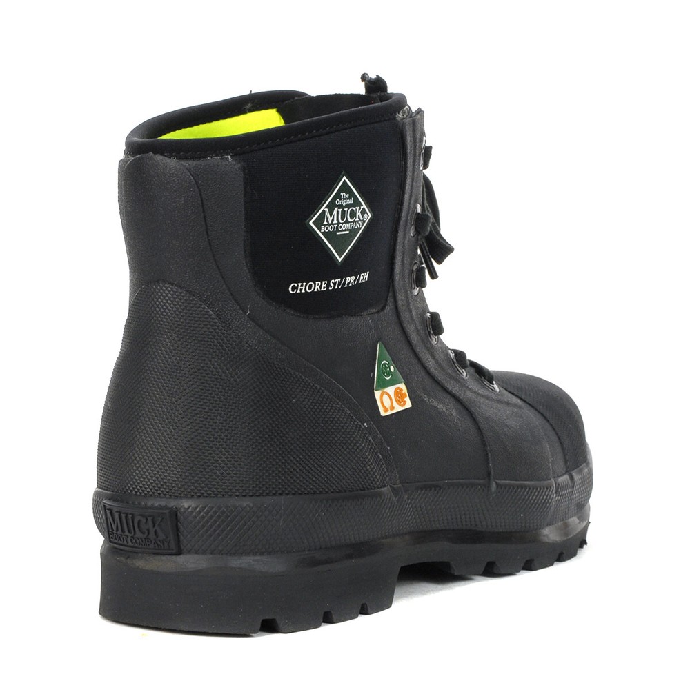 Muck Boots Men's Chore Black CSA Steel Toe Work Boots