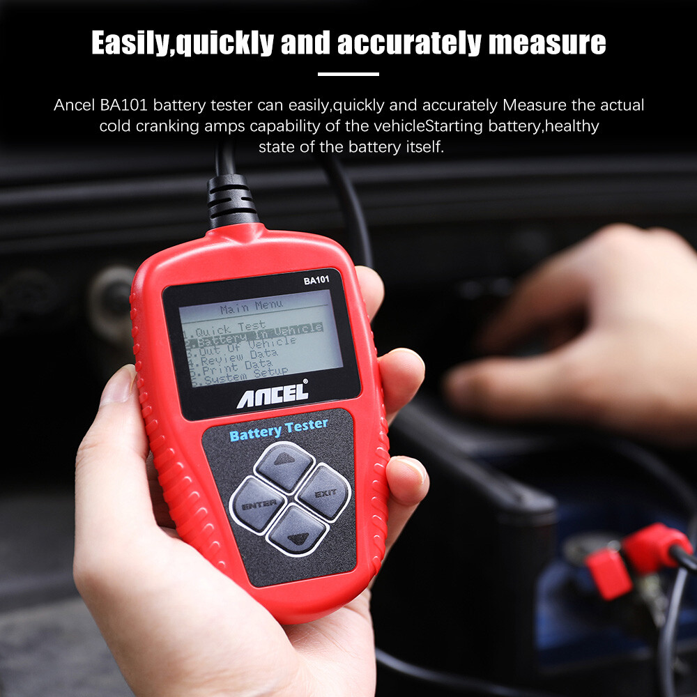 ANCEL BA101 12V Car Auto Load Battery Tester Tool Digital Analyzer 100-2000 CCA