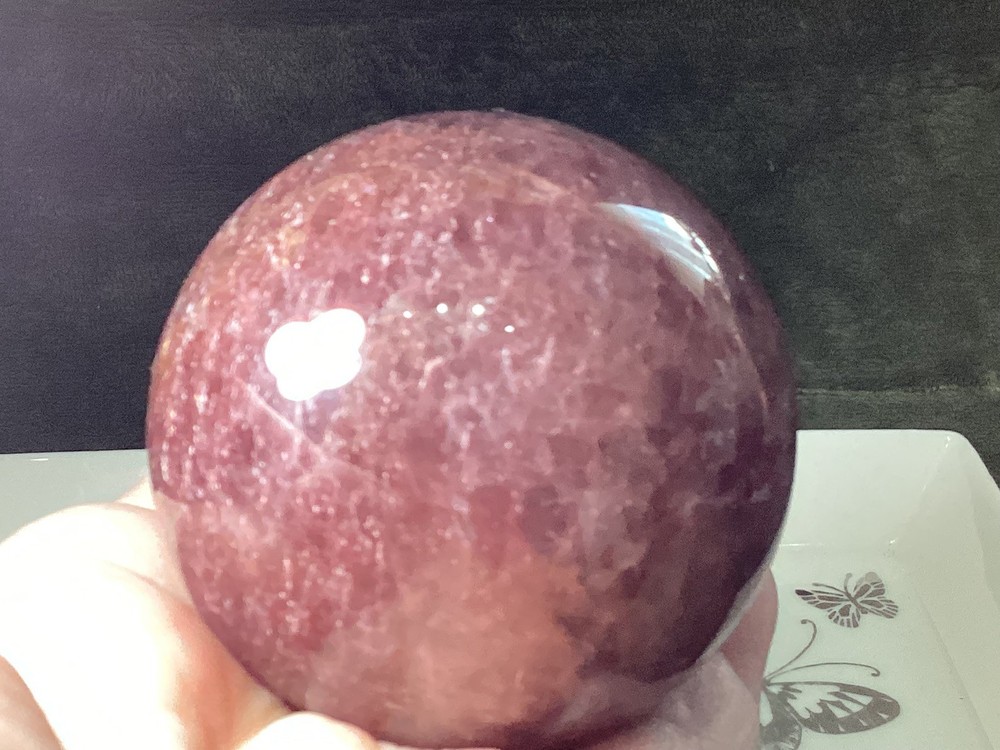 Crystal Strawberry Quartz Sphere