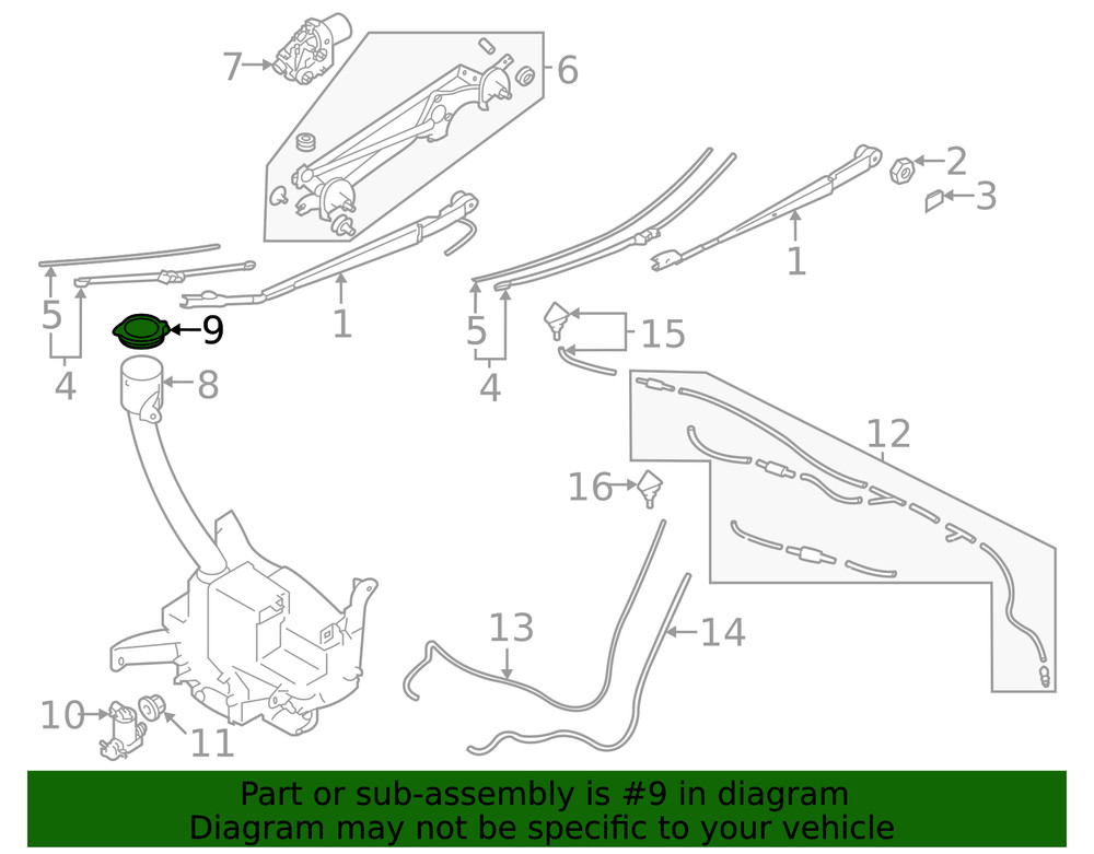 Genuine Subaru Reservoir Cap 86615AN00A