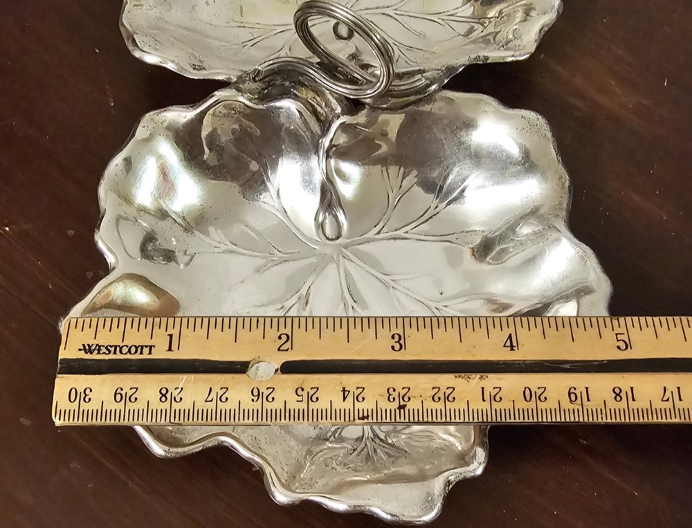 Vintage Reed & Barton Sterling Silver "Double Leaf" Candy/Nut Dish