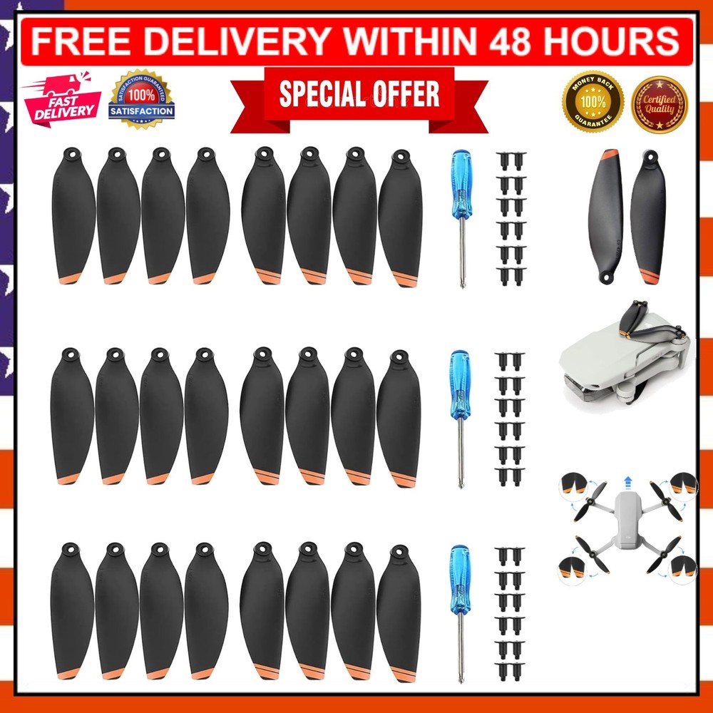 Compact 24 Pcs Replacement Props for DJI Mini SE/Mini 4K, Quick Installation