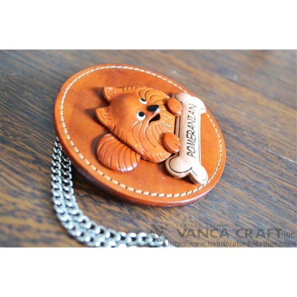 Pomeranian Leather Wall Deco