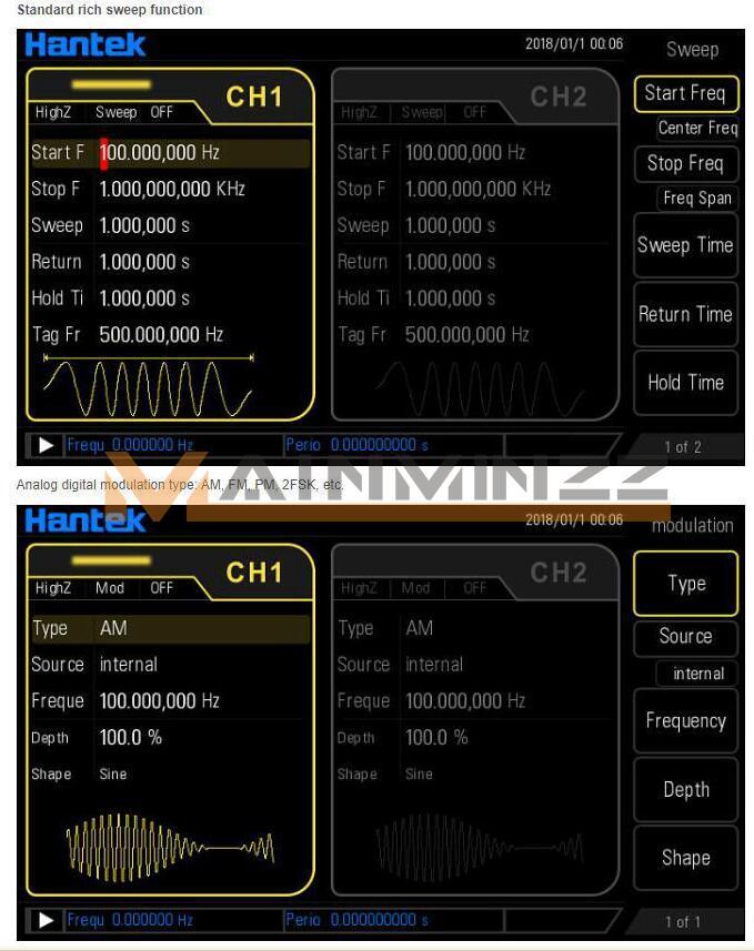 ONE NEW Hantek Arbitrary waveform Function generator HDG6202B
