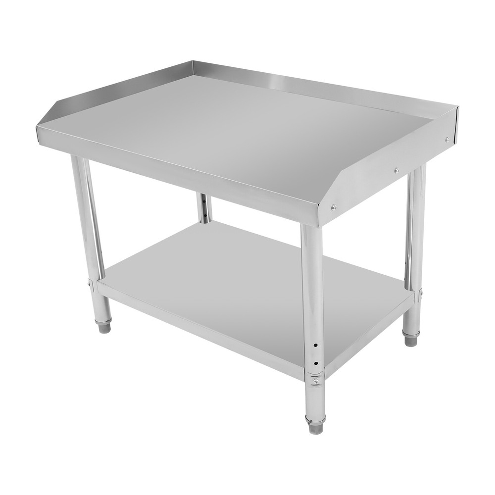 Commercial Work Table with Backsplash Sidesplash Prep Table for Kitchen Storage