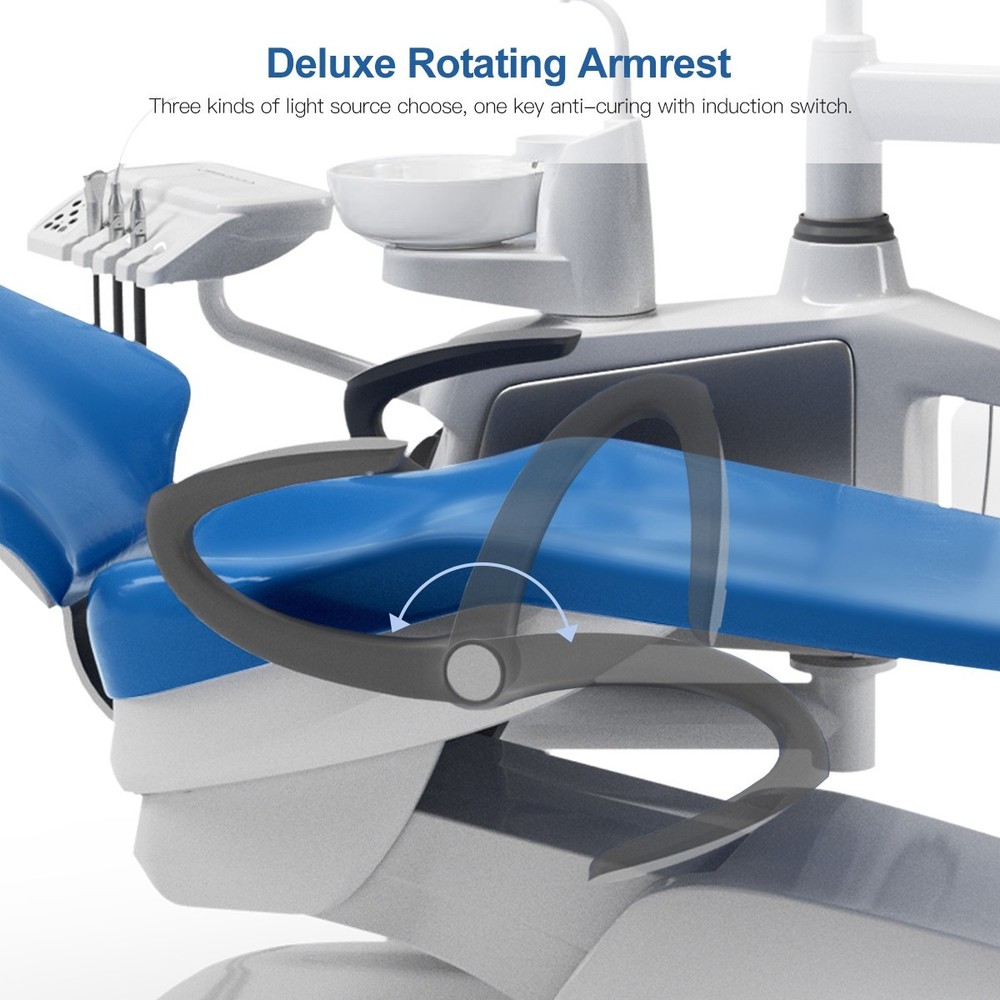 Dental Unit Chair Computer Controlled DC Motor PU Leather Treatment Unit