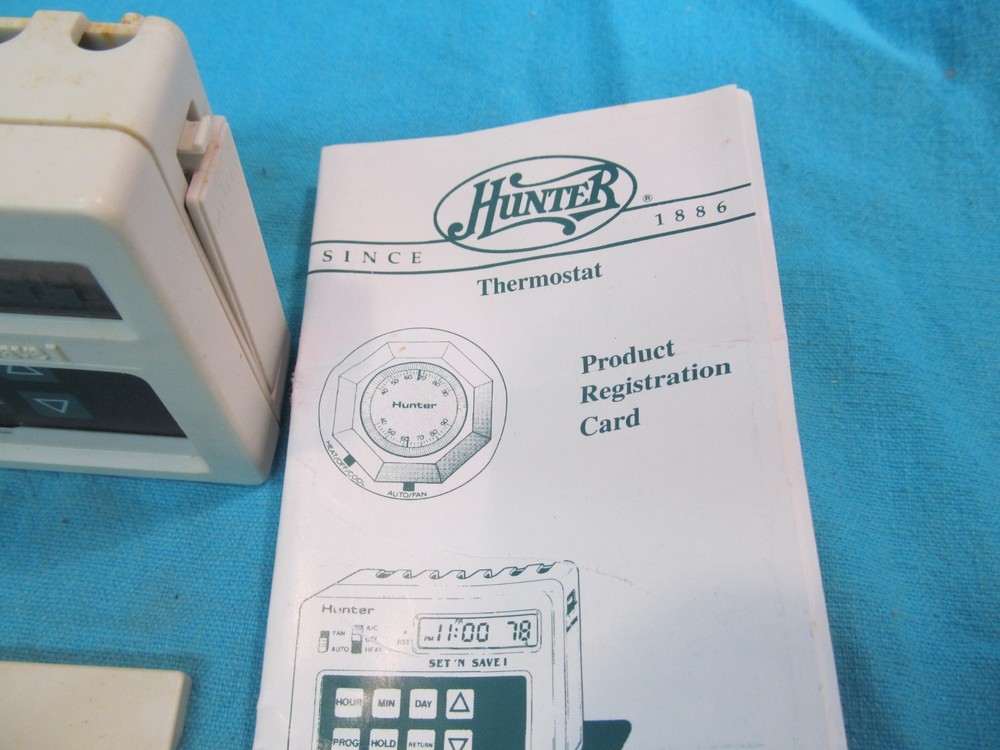 HUNTER SET N SAVE 1 THERMOSTAT WITH MANUAL