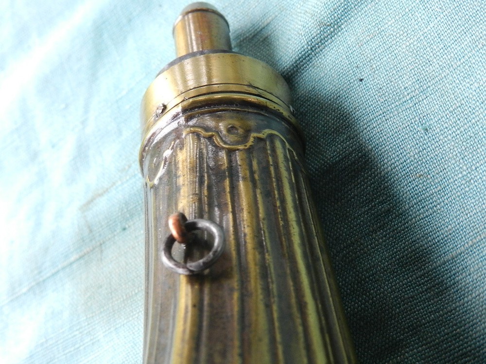 Brass 1840 to 1860 black powder flask