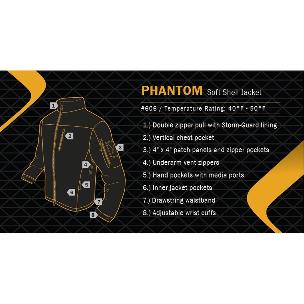 Condor 606-002 Phantom Soft Shell Breathable Waterproof Army Combat Jacket-Black