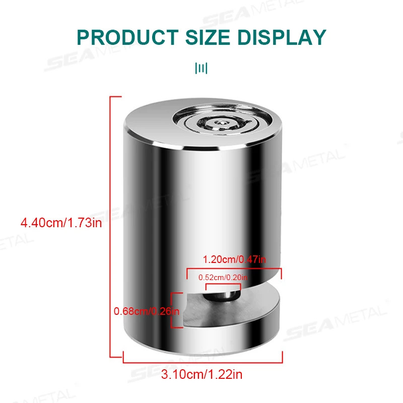 SEAMETAL Compact Motorcycle Disc Lock Anti-Rust Waterproof Alloy Keyless Press B