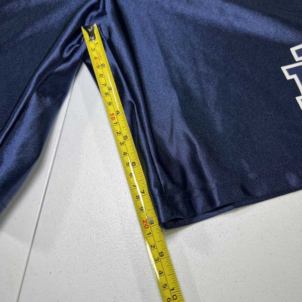 Eric Emanuel Mens Navy Blue Mesh Athletic Shorts Size Medium Drawstrings