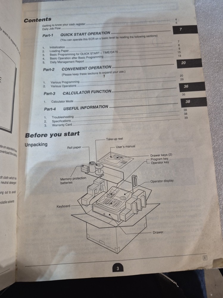 Casio Pcr-260b Electric Cash Register Users Manual