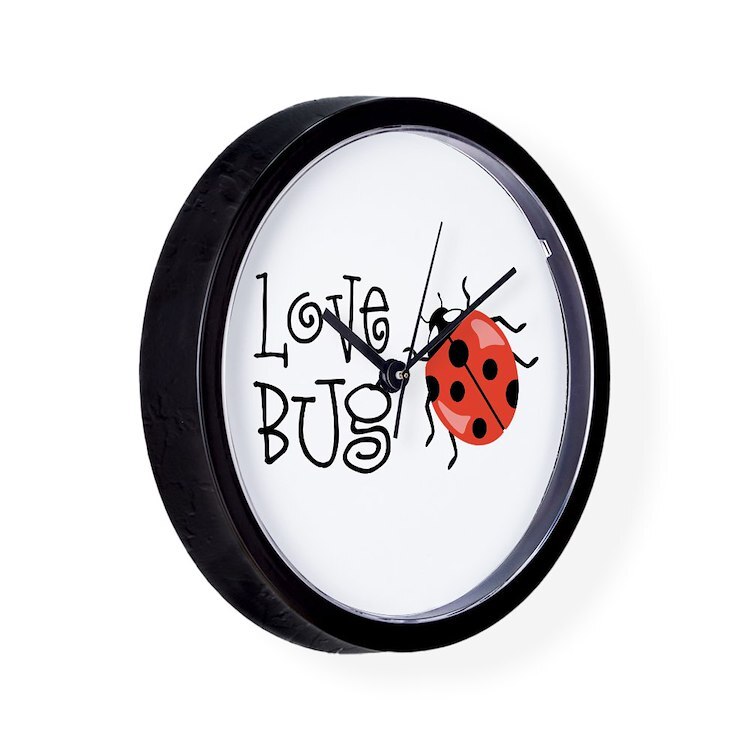 CafePress Love Bug 10" Wall Clock (1267222870)