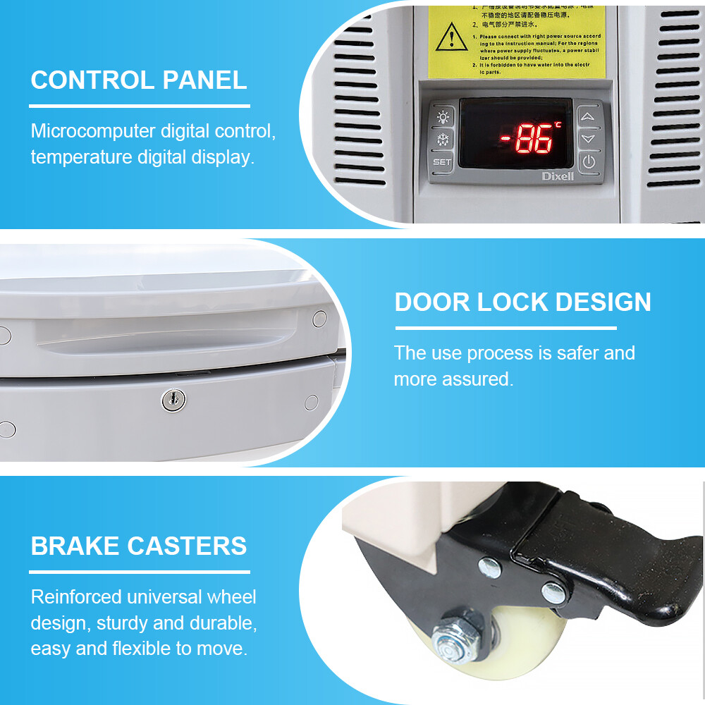 -86℃ Ultra Low Temperature Freezer Laboratory Deep for Samples Lab 28L 110V