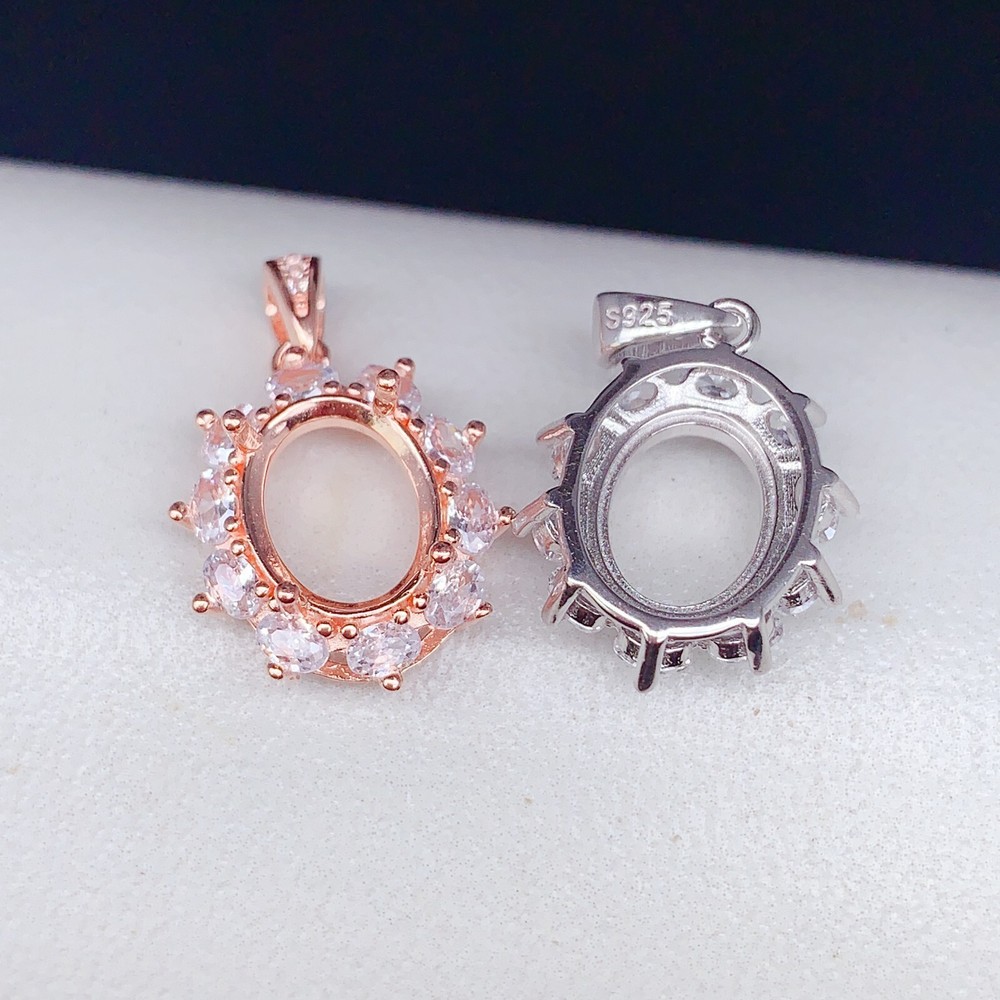 Silver 925 pendant empty setting, DIY blank setting YD108