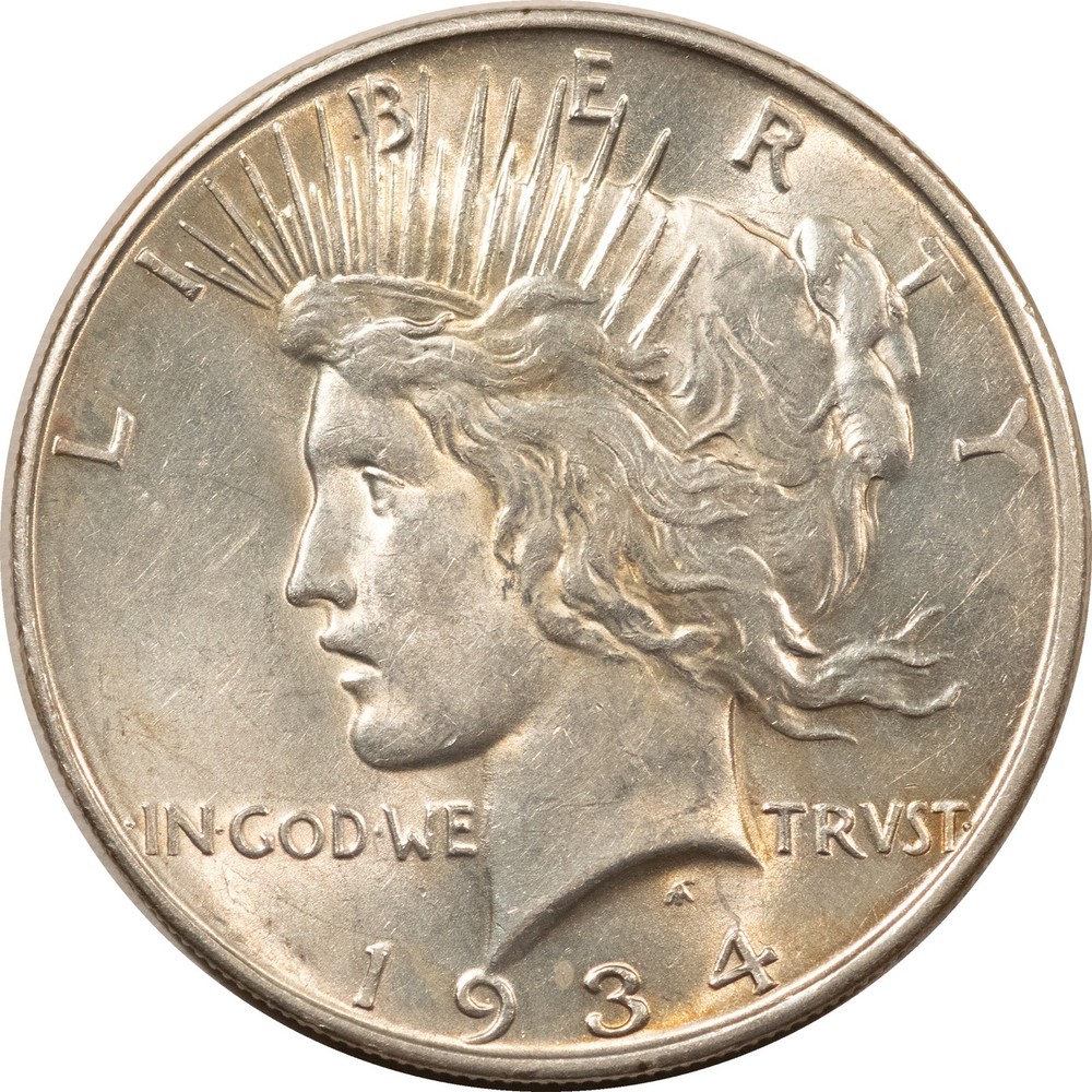 1934-D PEACE DOLLAR - FLASHY HIGH GRADE EXAMPLE!