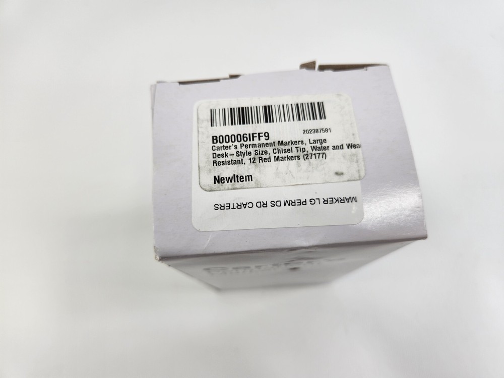 12 Pack Carter's Red Permanent Large Markers Chisel Tip Box Avery 27177