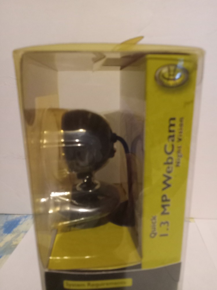 Webcam With Night Vision Quick 1.3 MP Built In Microphone Includes Manual