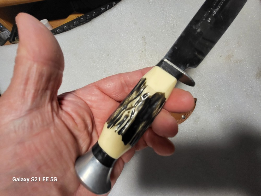 Precise Sporting Cutlery Hi Stainless Fixed Blade Knife & Sheath