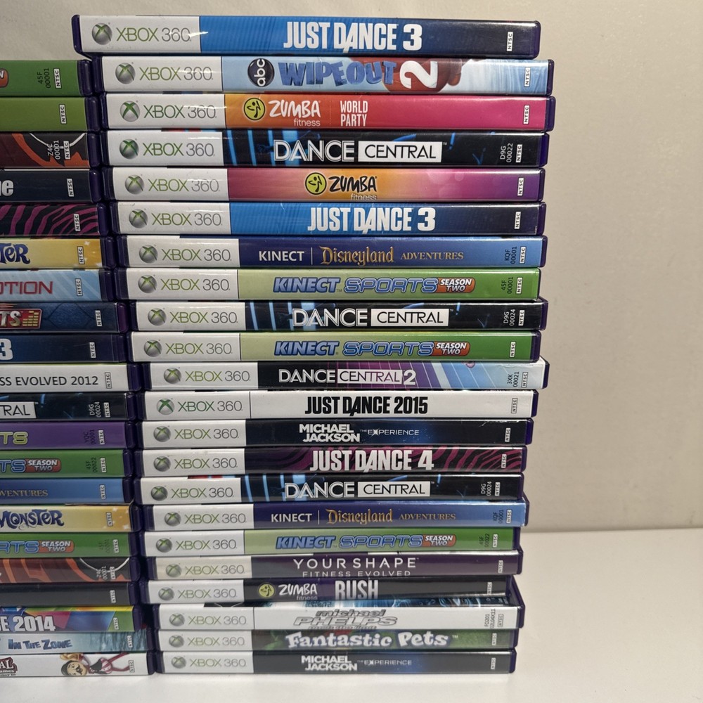Xbox 360 Bundle of 3 Random Kinect Games + Kinect Adventures