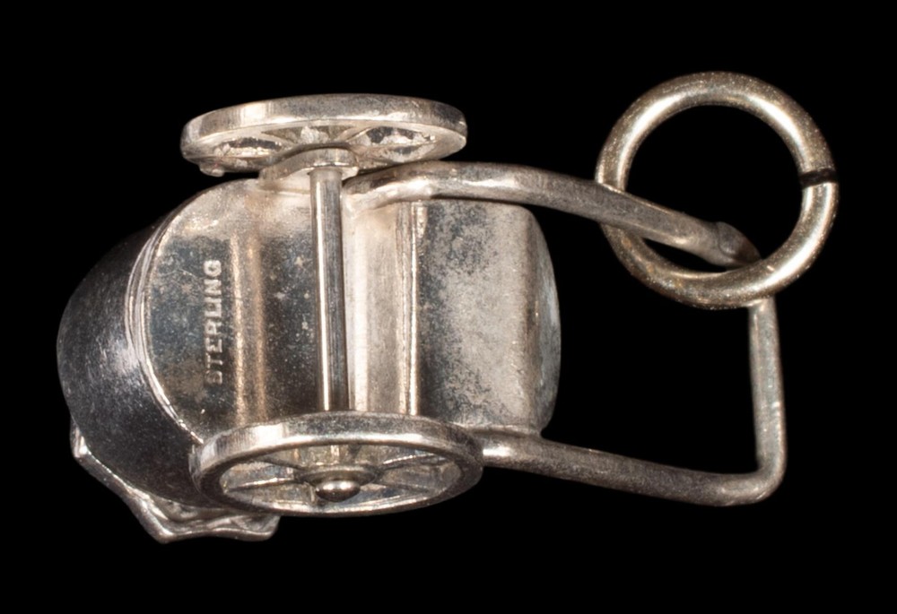 Sterling Silver Rickshaw Carriage Pendant Charm