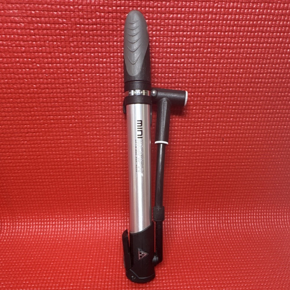 Topeak Mini Morph Compact Bicycle Pump Presta Schrader Silver Black Missing Tip
