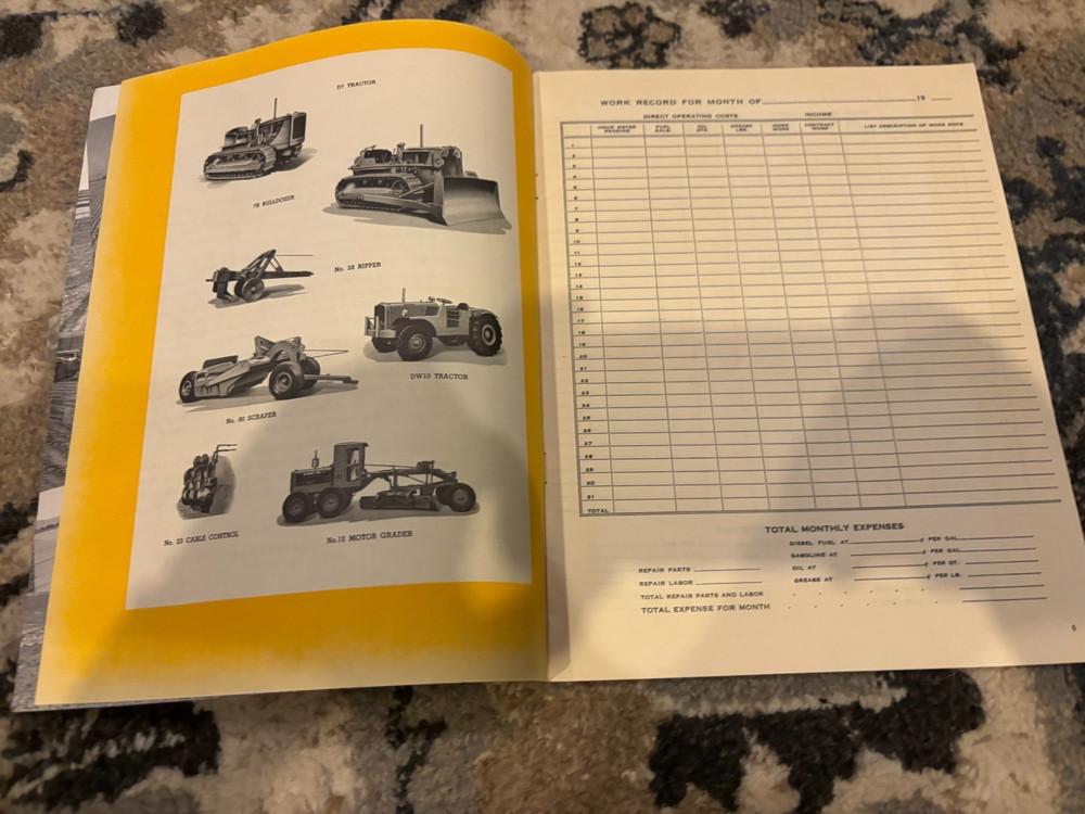 Caterpillar CAT Work & Record Book Brochure AMIL26